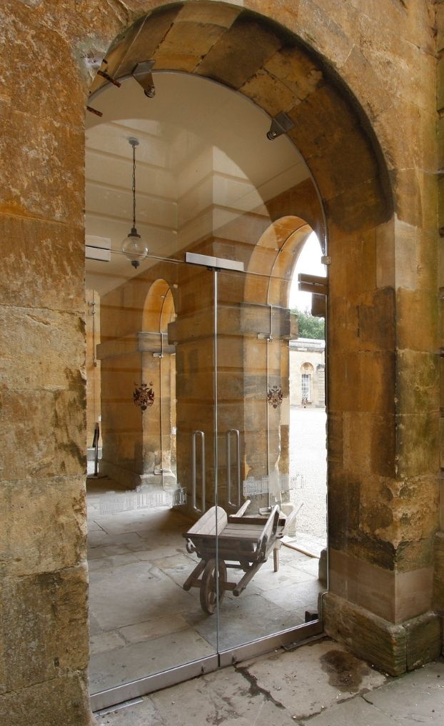 low iron glass used for a door