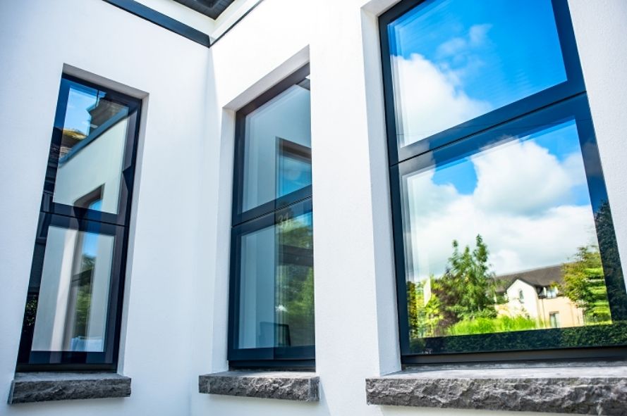 modern flush glazed casement window with concealed aluminium framing modern flush glazed casement window with concealed aluminium framing