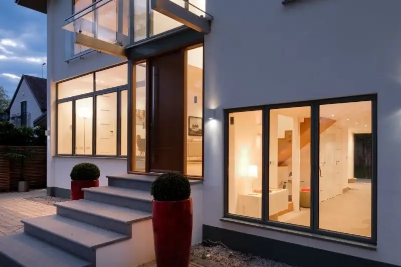Sieger heavy duty aluminium windows installed in a luxury new build home with slim aluminium window frames Sieger heavy duty aluminium windows installed in a luxury new build home with slim aluminium window frames