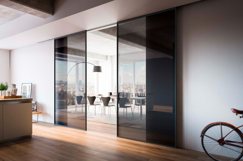 miro slide internal glass sliding door - biparting sliding